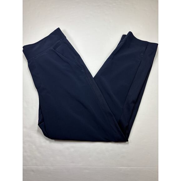 Athleta Brooklyn Ankle Pants Navy Blue 4 Pull On Pockets Stretch Lightweight - Picture 1 of 11